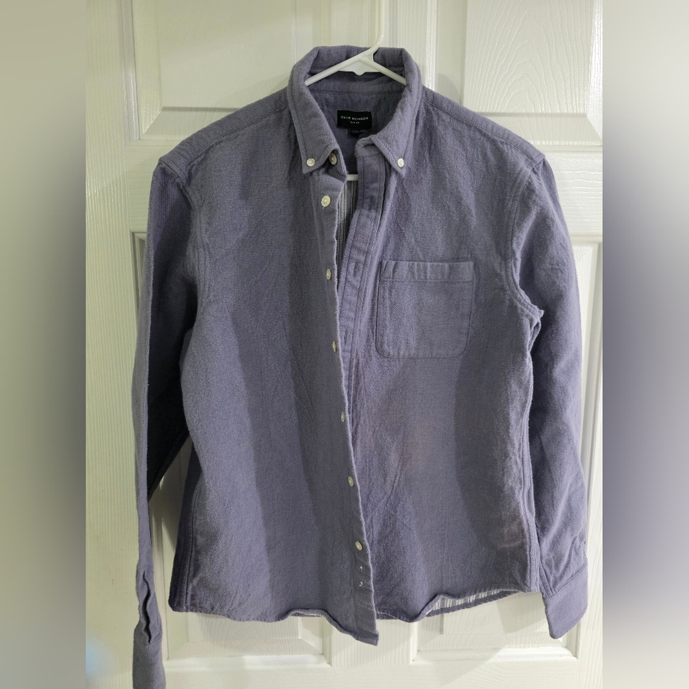 Club Monaco Purple Casual Button Down Shirt Versatile Style